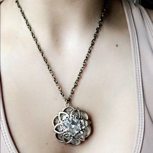 Handmade Antique brass necklace